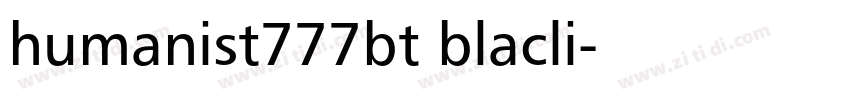 humanist777bt blacli字体转换